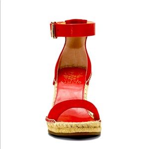 Vince Camuto Wedge Sandals, Red Rose, size 6